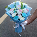 Hello Kitty Light Blue & White Bouquet