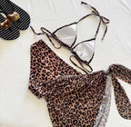 Leopard Print Hello Kitty Bikini & Sarong