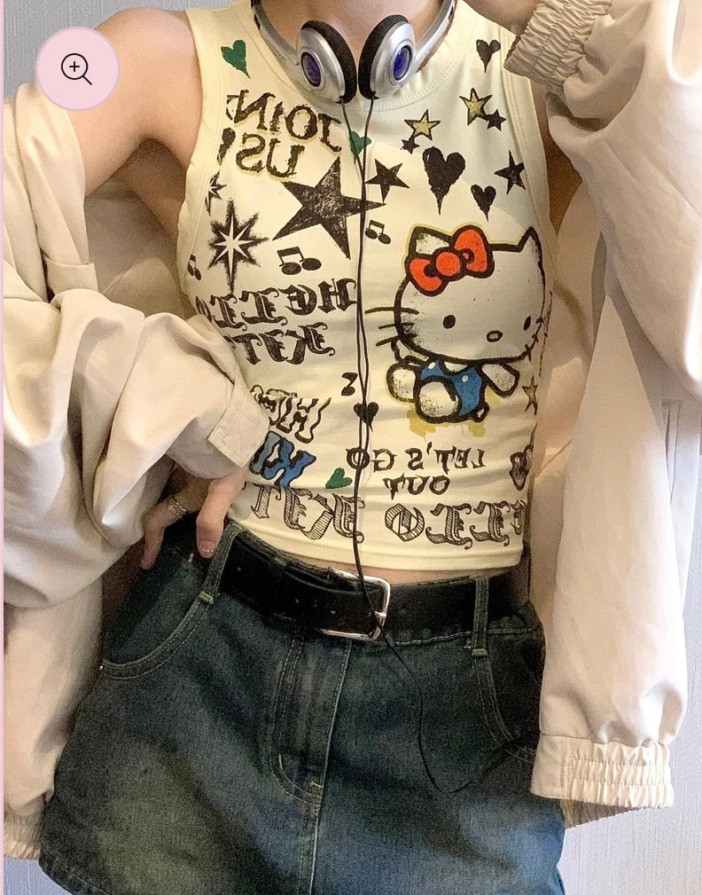 Hello Kitty Sleeveless Tank Top