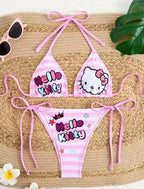 Pink & White Hello Kitty Bikini