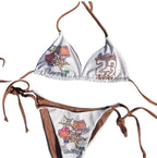 Hello Kitty Brown & White Bikini