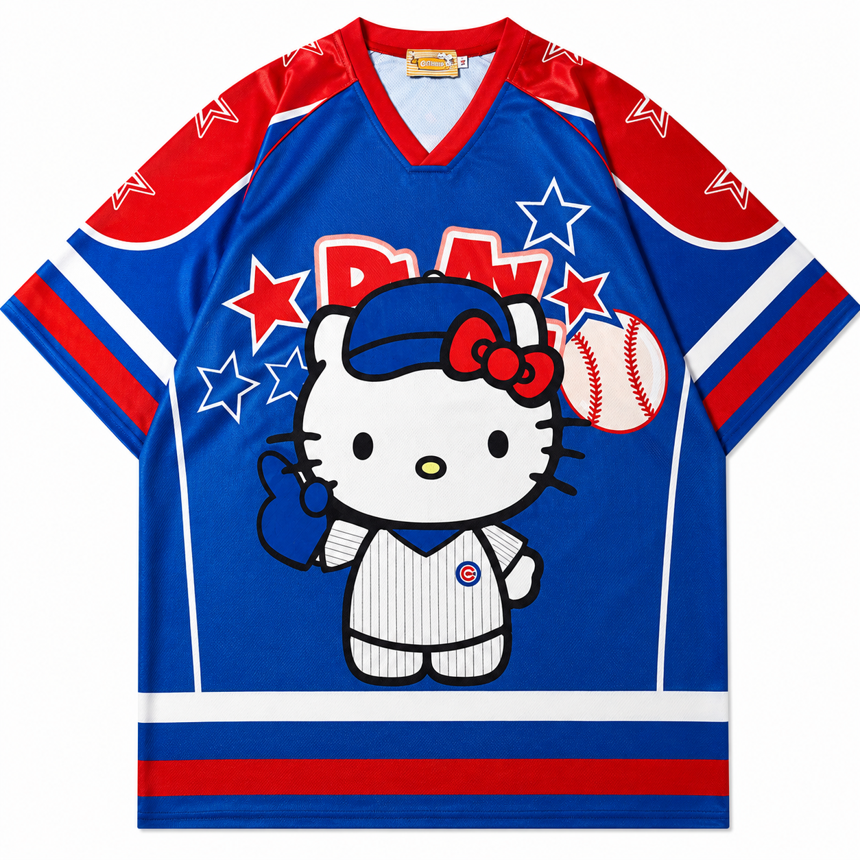 Blue Oversized Hello Kitty Jersey