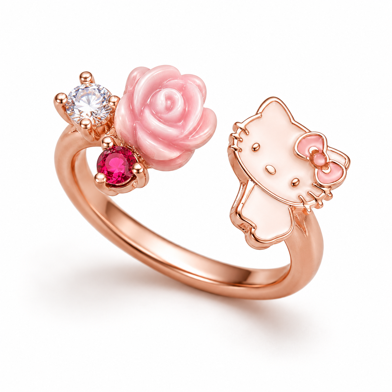 Rose Gold Hello Kitty Ring