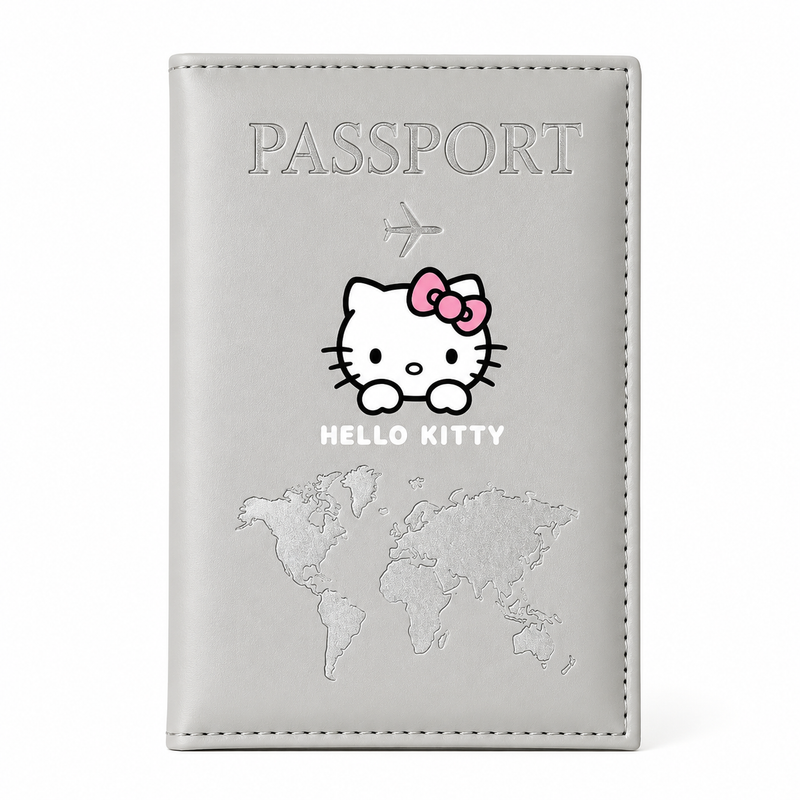 Silver Hello Kitty Passport Holder
