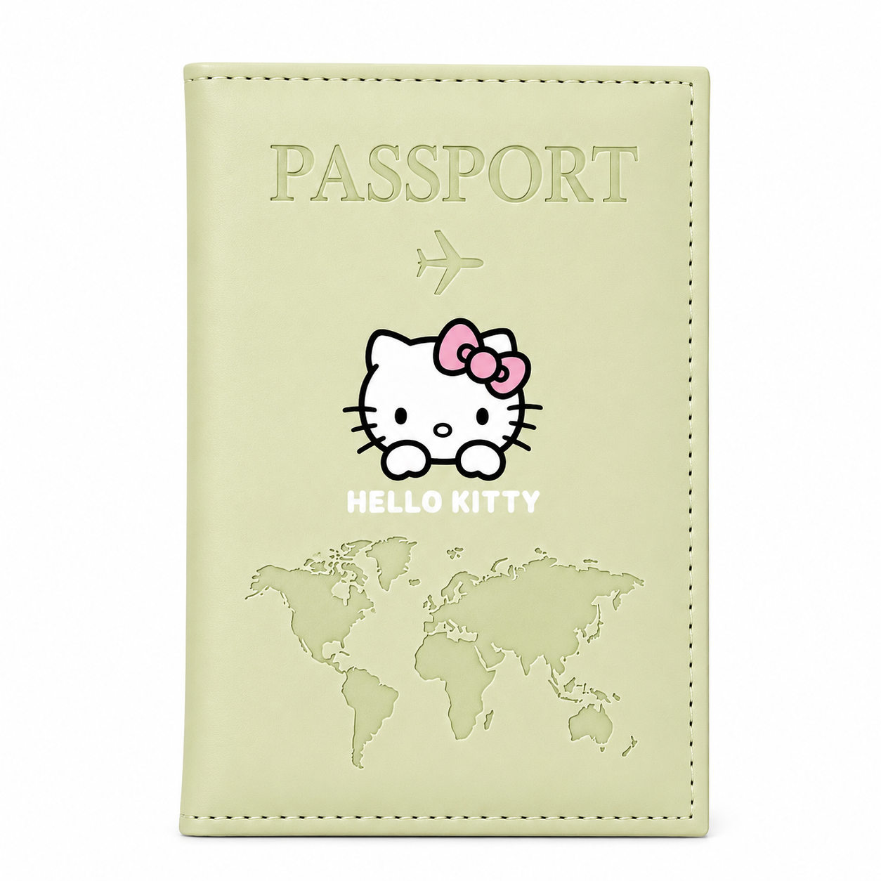 Light Green Hello Kitty Passport Holder
