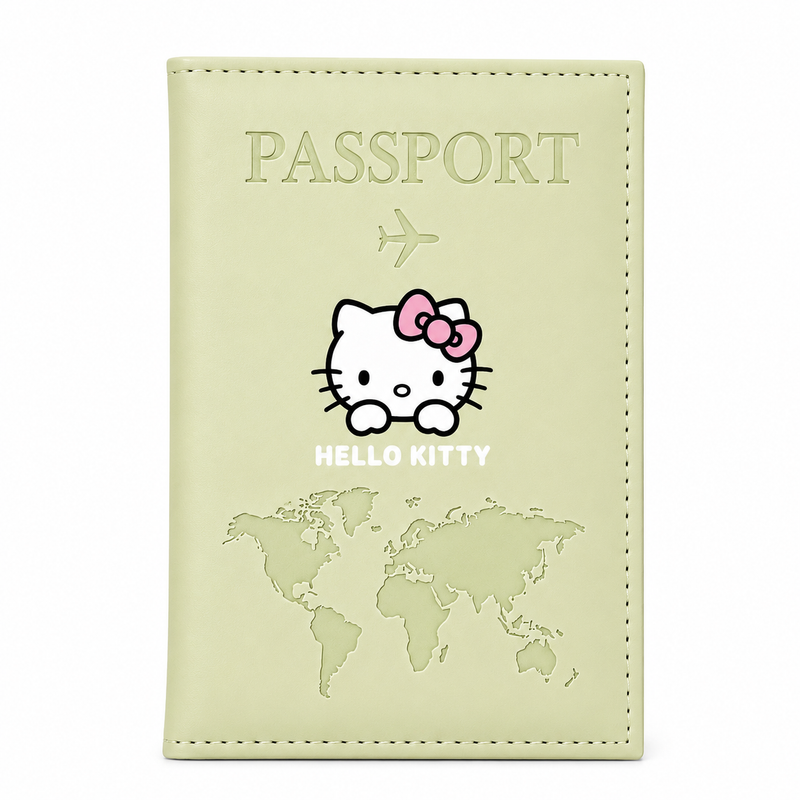 Light Green Hello Kitty Passport Holder
