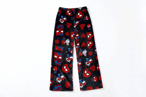 Hello kitty and spiderman black pyjama pants
