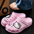 Hello Kitty Leopard Print Crocs Pink