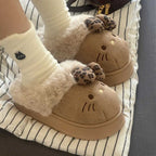 Hello Kitty Fluffy Slippers Brown
