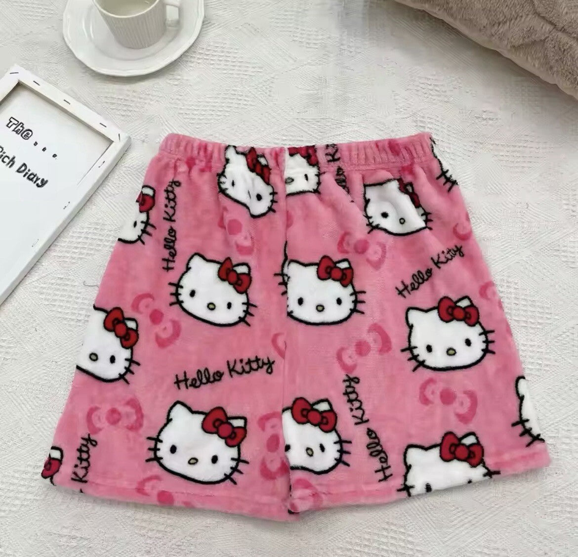 Pink hello kitty pyjama shorts