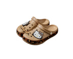 Hello Kitty Leopard Print Crocs Brown