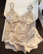 Gold silk hello kitty pyjamas