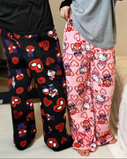 hello kitty and spiderman pink pyjamas