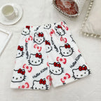 White hello kitty pyjama shorts